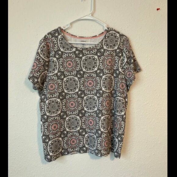 ❤️3/$12 Croft & Barrow XXL Geometric Pattern T-shirt - Picture 1 of 4